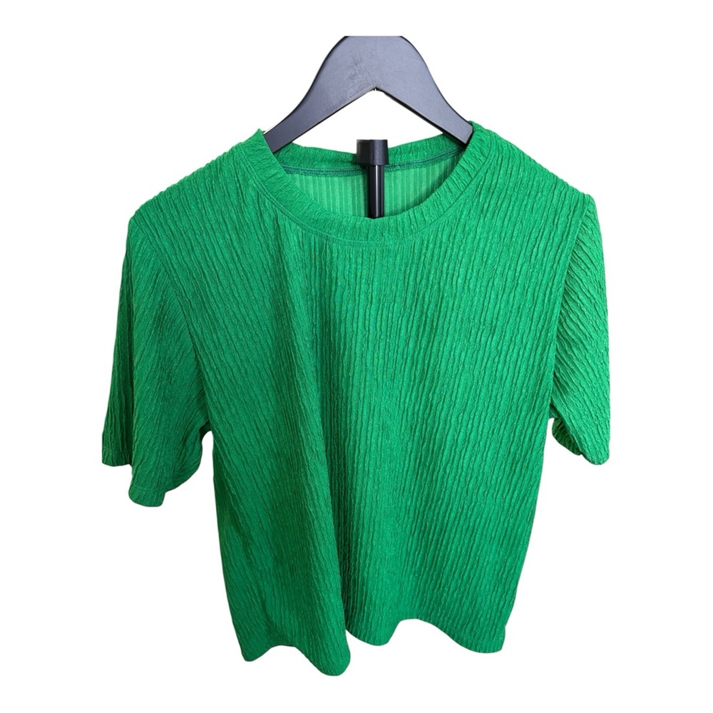 Emerald Green Textured Blouse
